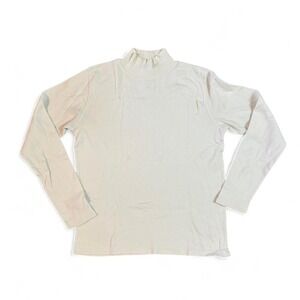 Jones New York Sport Vintage cream long sleeve mock neck top size small